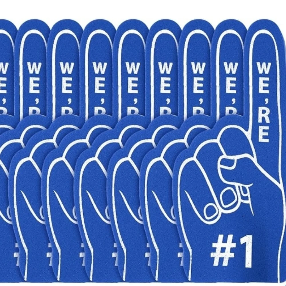 (20) Blue Foam‎ Finger We're #1